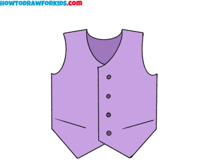 How to draw a vest drawing easy