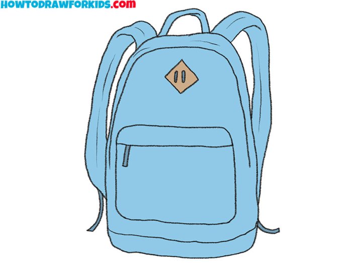 Bookbag drawing tiny easy