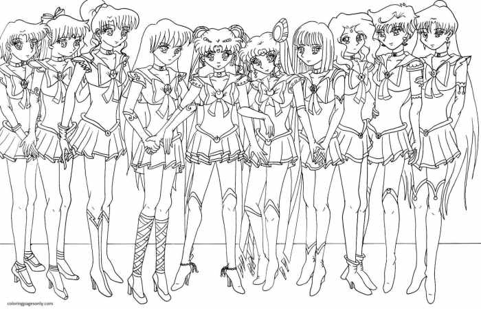 Anime coloring pages sailor moon