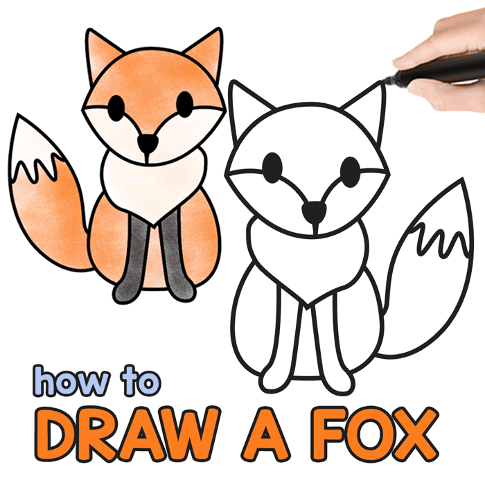 Flyign fox drawing easy