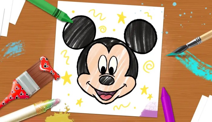 Mickey mouse drawing easy draw