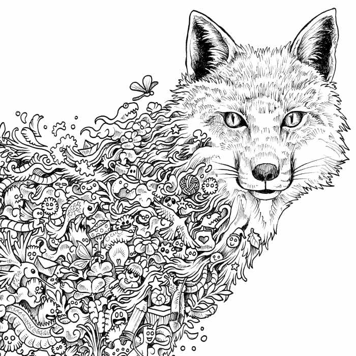 Animal coloring pages hard