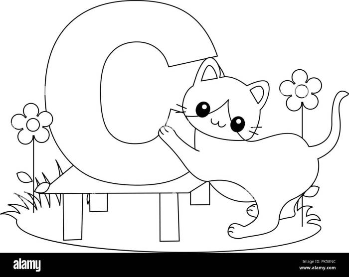 Animal alphabet coloring pictures