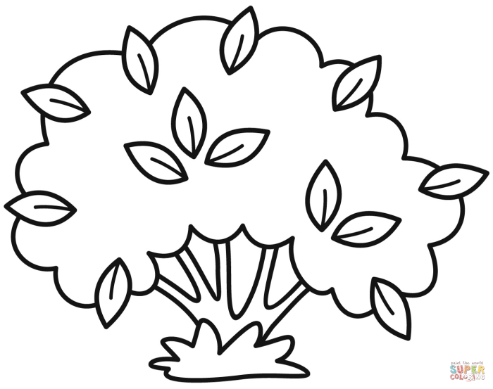 Bush animal coloring page