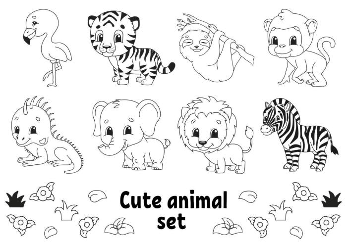 Cartton animal coloring ictures