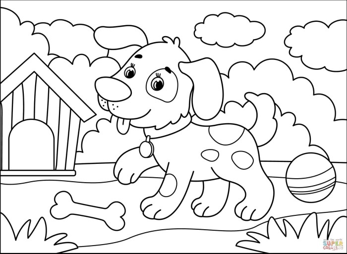 Animal coloring pages dogs