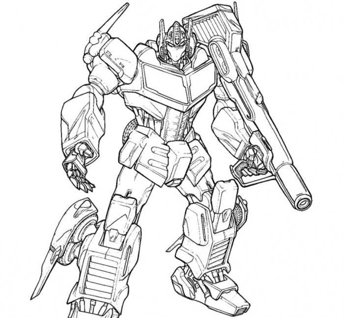 Transformers animated coloring pages