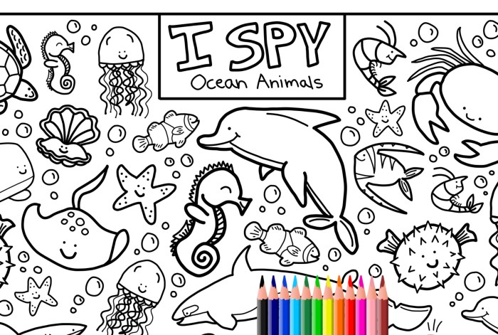 Realistic ocean animal coloring pages