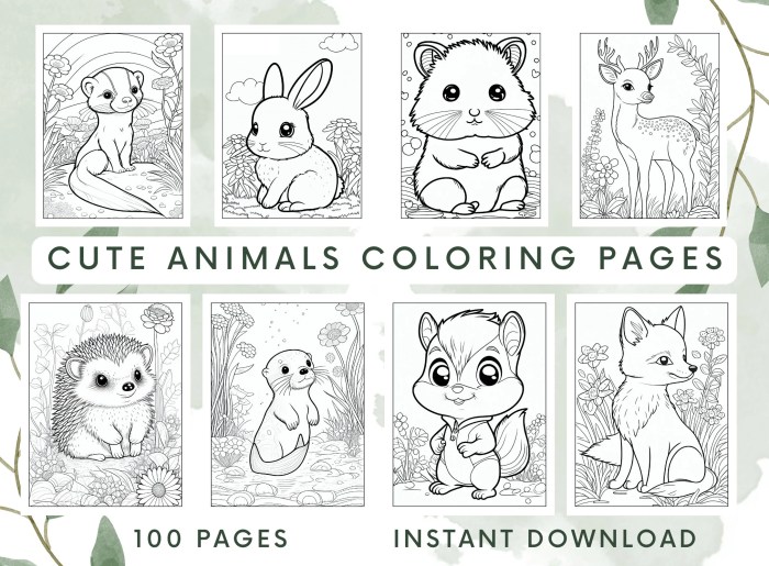 Coloring pages of all kinds of animals