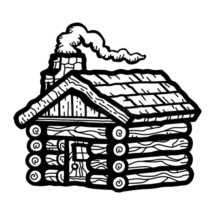 Cool landscape drawing with cabin easy