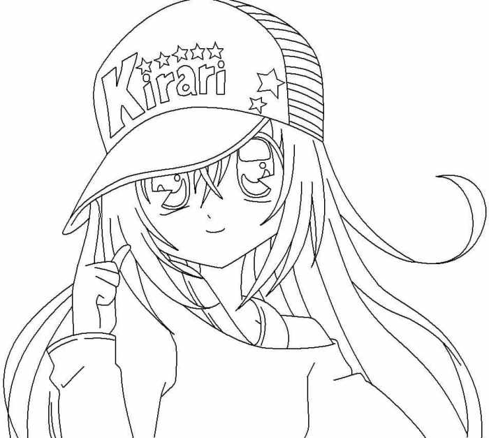 Empty coloring pages anime