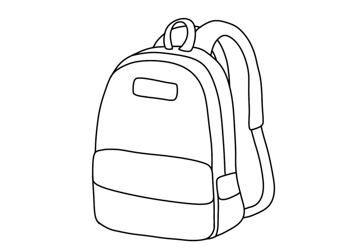 Bookbag drawing tiny easy