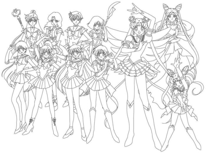 Anime coloring pages sailor moon