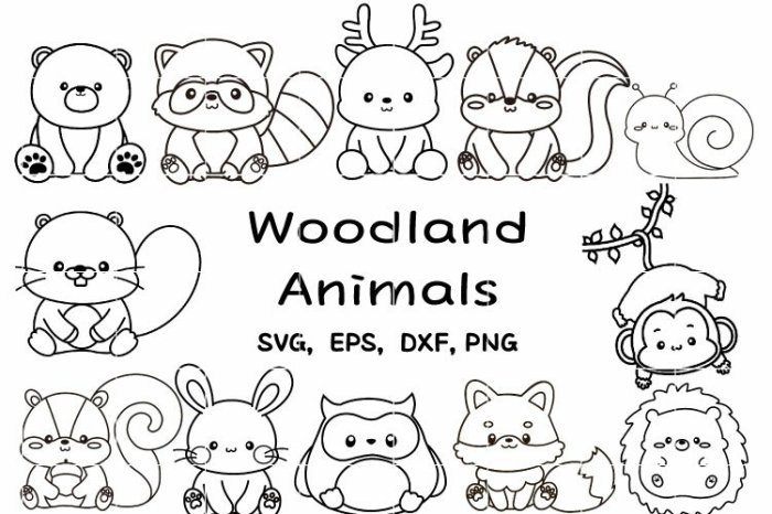 Fall animals coloring sheets