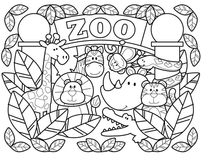 Free baby zoo animal coloring pages