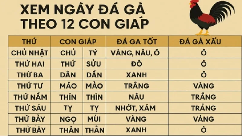 Màu hợp mệnh gà theo 12 con giáp